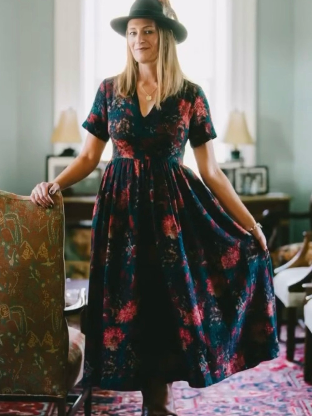 Tuckernuck Persimmon Jacquard Adelaide Dress